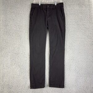 Altamont A 1969 Slim Straight Chino Pants‎ Mens 30 Black Casual Flat Front